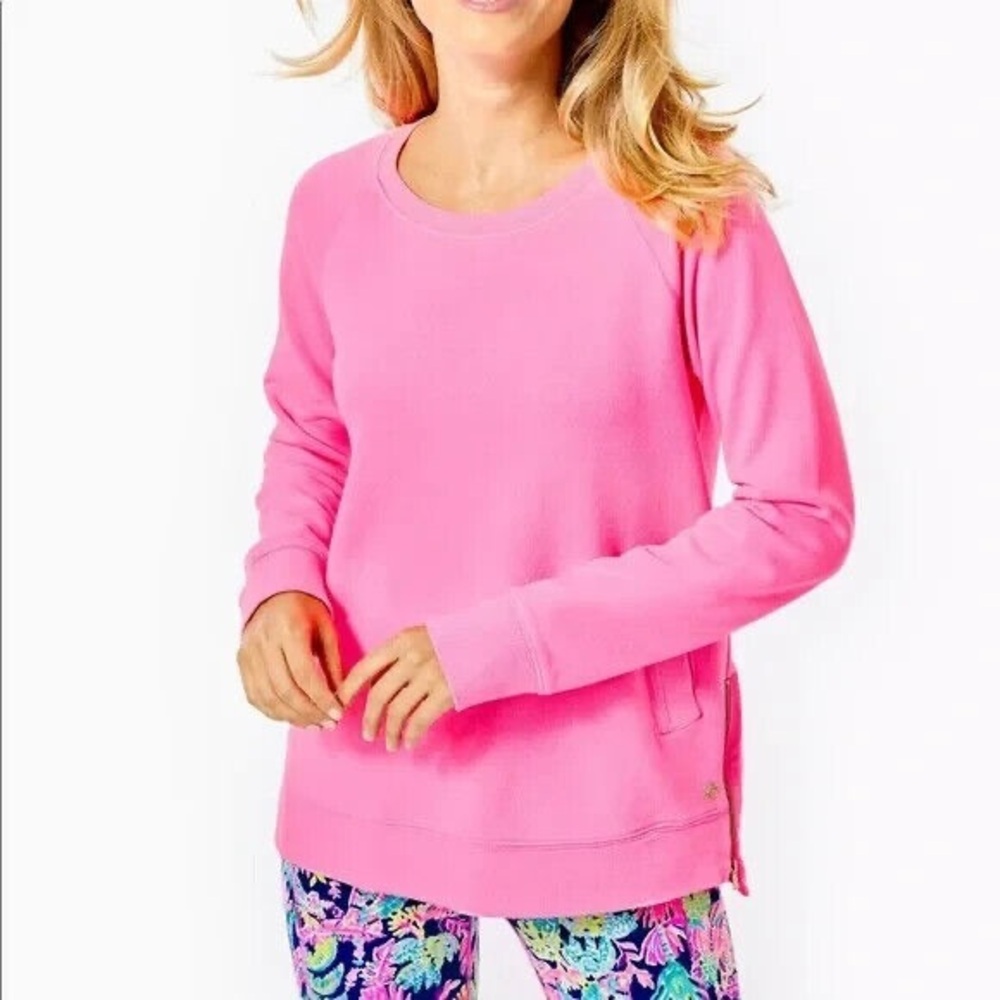 LILLY PULITZER Luxletic Beach Comber Pink Hoodie